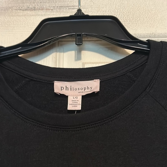 Philosophy Holiday Christmas Top Size Large Black - Picture 4 of 7